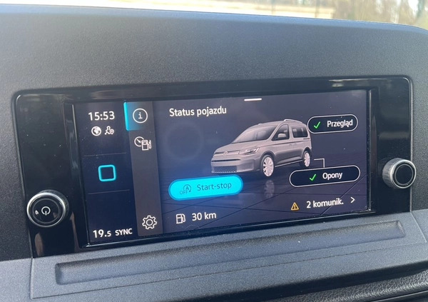 Volkswagen Caddy cena 139000 przebieg: 27852, rok produkcji 2022 z Jordanów małe 466